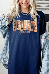 5000P-E3167 Believe Fall Christian Graphic Plus Heavy Cotton Tee $12.75