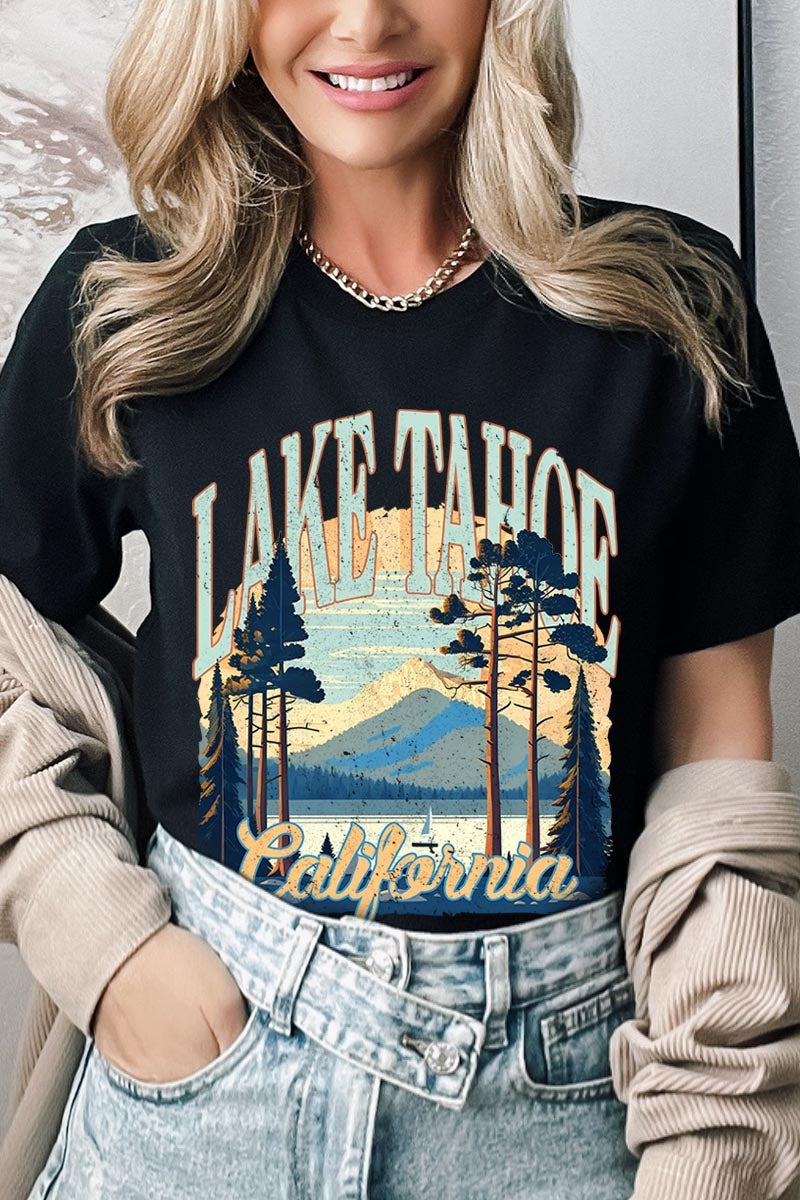 US3001-E3059 Lake Tahoe Graphic Tee $12.5