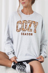 UL240P-E3082 Cozy Season Graphic Plus Long Sleeve Tee $17