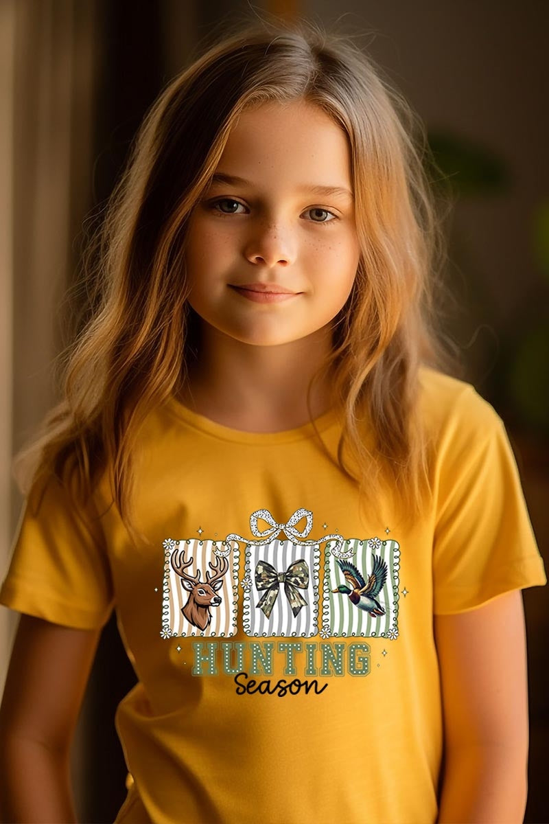 US3001Y-E3192Z Deer & Duck Hunting Season Kids Graphic Tee $11