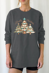 UL240P-E3185 Howdy Christmas Graphic Plus Long Sleeve Tee $17