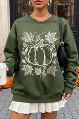 UL180-E3162 Fall Pumpkin Graphic Sweatshirt $20