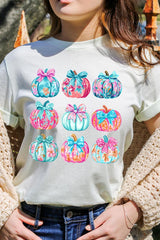 US3001-E3137 Coquette Pumpkin Graphic Tee $12.5