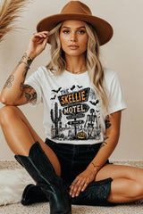5000-E3108 Skellie Motel Halloween Graphic Heavy Cotton Tee $9