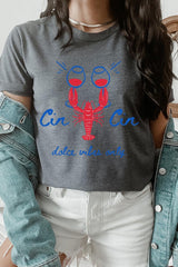US3001-E3069 Cin Cin Lobster Celebration Graphic Tee $12.5