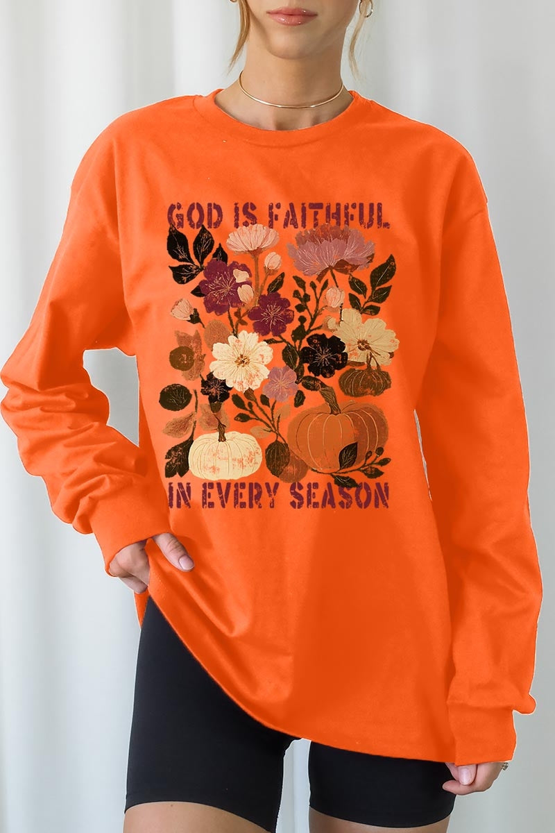 UL240P-E3171 Faithful In Every Season Graphic Plus Long Sleeve Tee $17