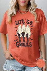 5000-E3160 Letu2019s Go Ghouls Ghost Graphic Heavy Cotton Tee $9