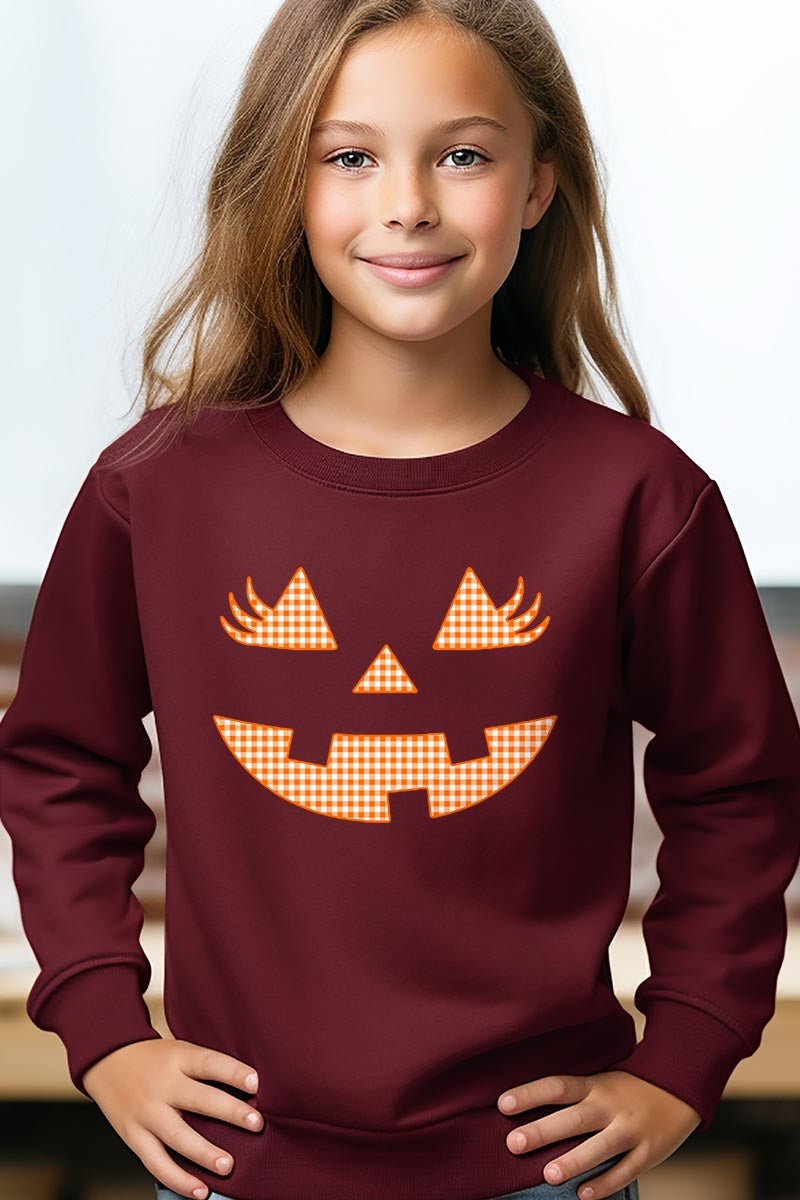 UL180B-E3148Z Cute Pumpkin Halloween Kids Graphic Sweatshirt $20