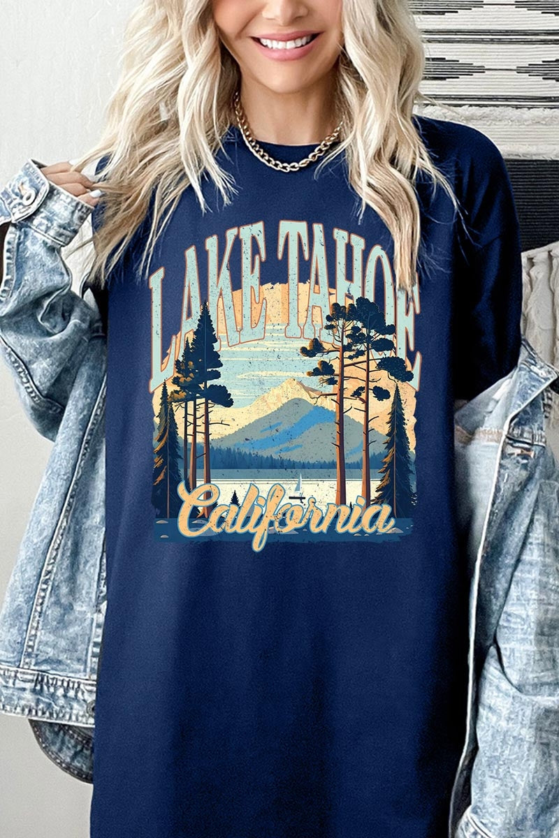 5000-E3059 Lake Tahoe Graphic Heavy Cotton Tee $9