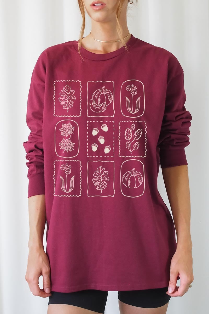 UL240-E3101 Autumn Graphic Long Sleeve Tee $13.75