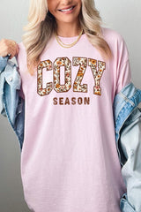 5000P-E3082 Cozy Season Graphic Plus Heavy Cotton Tee $12.75
