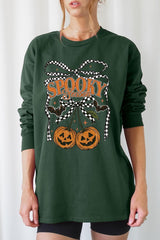 UL240P-E3085 Pumpkin Cherries Graphic Plus Long Sleeve Tee $17