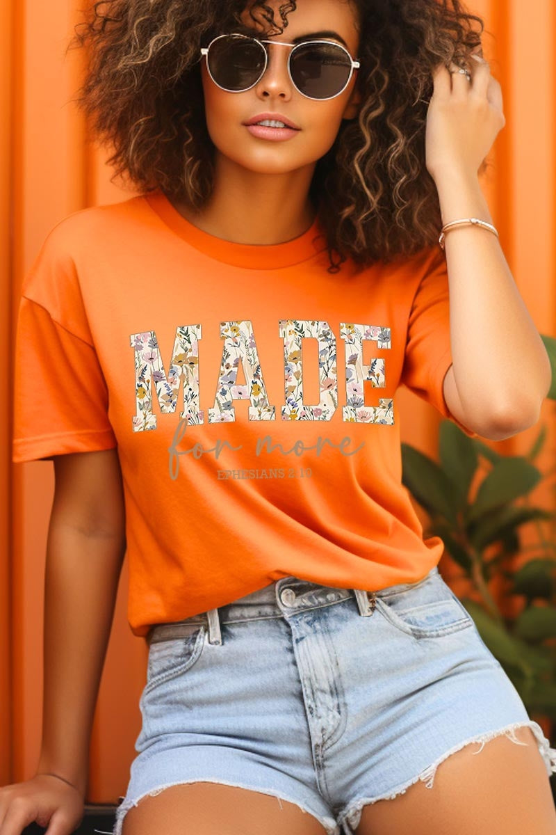 US3001P-E3068 Made for More Faith Graphic Plus Tee $16