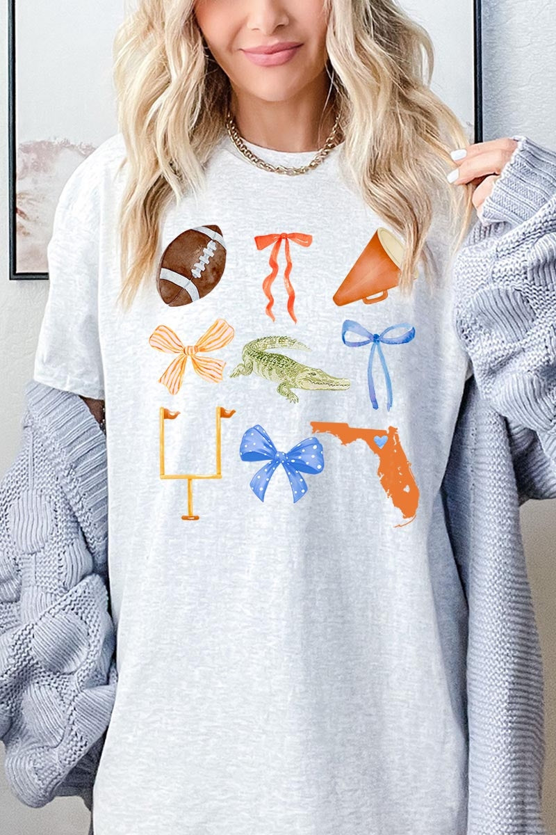 5000-E3078 Florida Football Graphic Heavy Cotton Tee $9