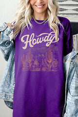 5000-E3095 Howdy Desert Western Graphic Heavy Cotton Tee $9