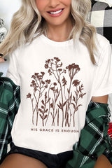 US3001-E3146 Christian Wildflower Graphic Tee $12.5