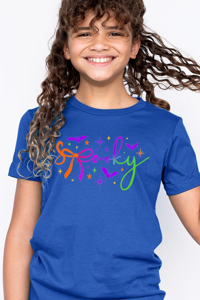US3001Y-E3109Z Spooky Halloween Kids Graphic Tee $11