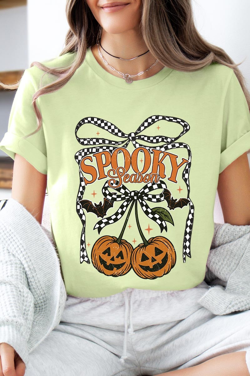 US3001P-E3085 Pumpkin Cherries Graphic Plus Tee $16