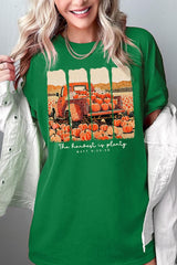 5000P-E3172 Harvest Is Plenty Graphic Plus Heavy Cotton Tee $12.75