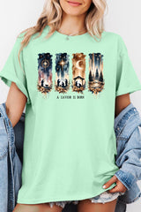 5000P-E3204 Savior Is Born Nativity Graphic Plus Heavy Cotton Tee $12.75