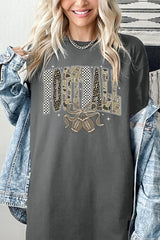 5000-E3132 Camo Football Graphic Heavy Cotton Tee $9