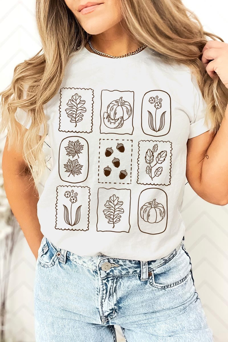 US3001-E3101 Autumn Graphic Tee $12.5