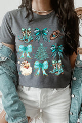 US3001P-E3180 Western Christmas Graphic Plus Tee $16