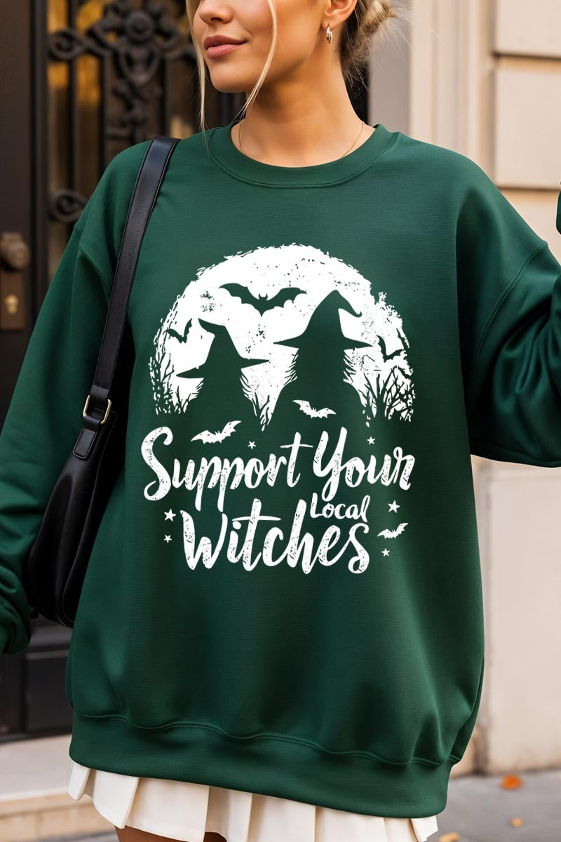 UL180-E3161 Local Witches Halloween Graphic Sweatshirt $20