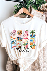 US3001-E3061FL Florida State Brushstroke Graphic Tee $12.5