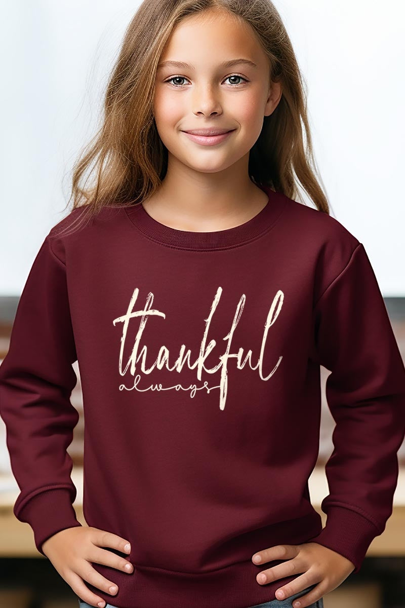 UL180B-E3170Z Thankful Kids Graphic Sweatshirt $20