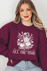 UL180-E3116 God Is Good Floral Graphic Sweatshirt $20
