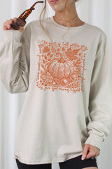 UL240P-E3112 Fall Pumpkin Graphic Plus Long Sleeve Tee $17
