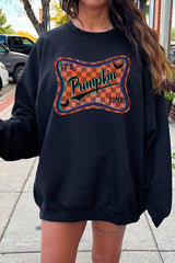 UL180P-E3144 Itu2019s pumpkin time Graphic Plus Sweatshirt $25