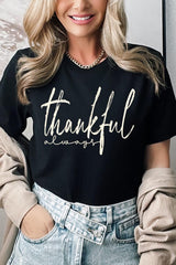 US3001P-E3170 Thankful Graphic Plus Tee $16