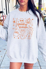 UL180-E3141 Halloween Doodle Graphic Sweatshirt $20