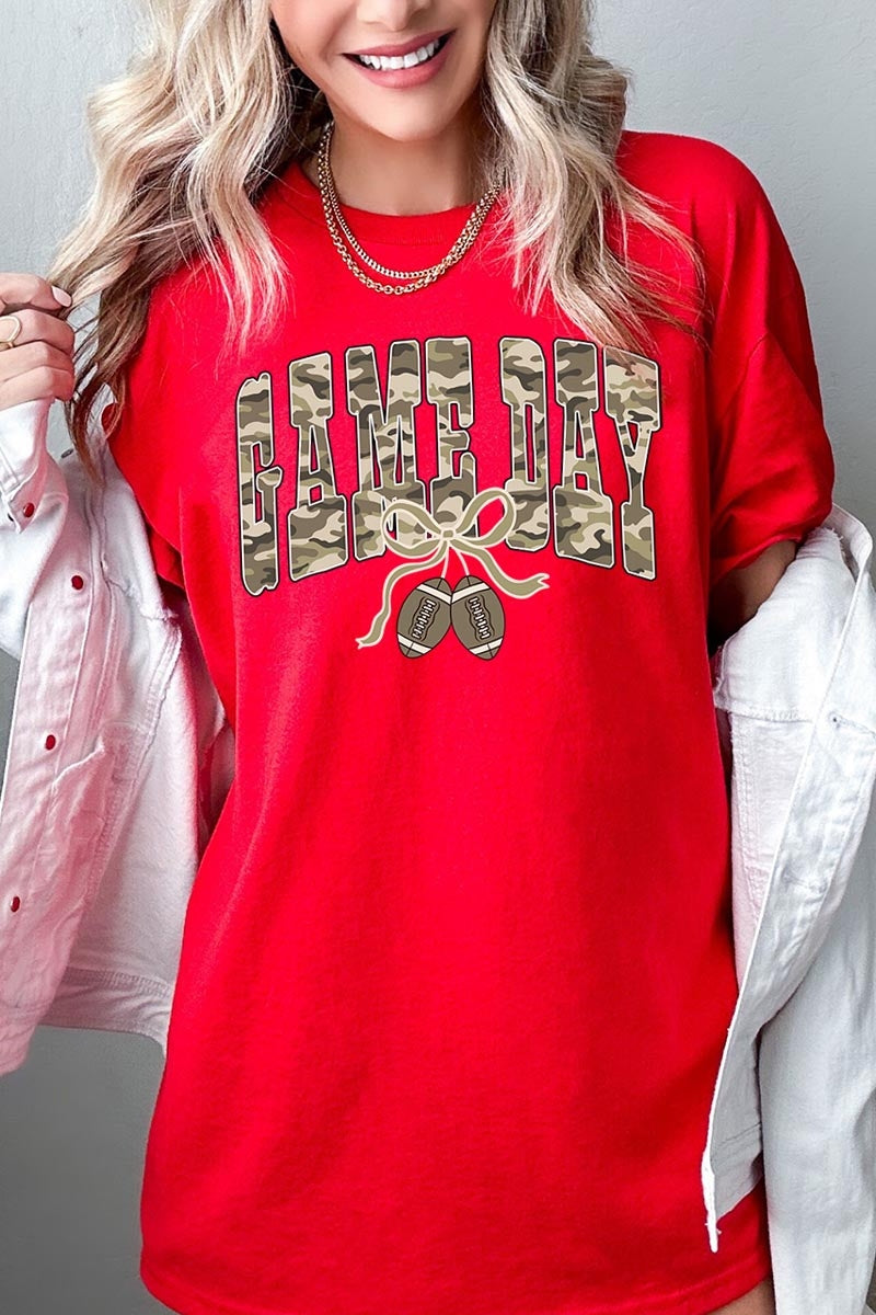 5000P-E3131 Football Game Day Camo Plus Heavy Cotton Tee $12.75