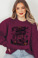 UL180P-E3122 Bookstore Halloween Graphic Plus Sweatshirt $25