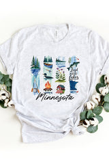US3001P-E3061MN Minnesota State Brushstroke Graphic Plus Tee $16