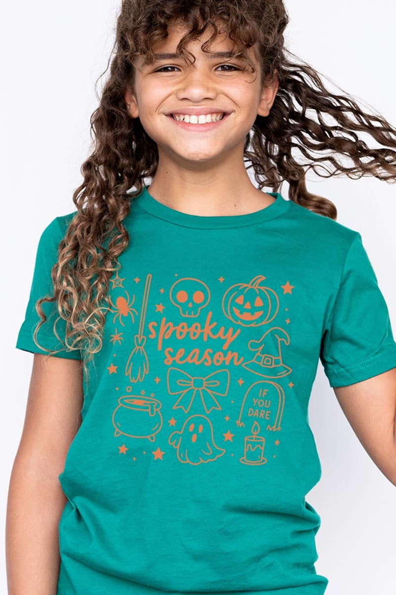 US3001Y-E3141Z Halloween Doodle Kids Graphic Tee $11