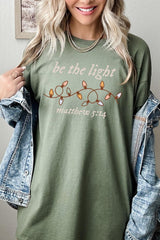 5000-E3214 Be the Light Christian Graphic Heavy Cotton Tee $9
