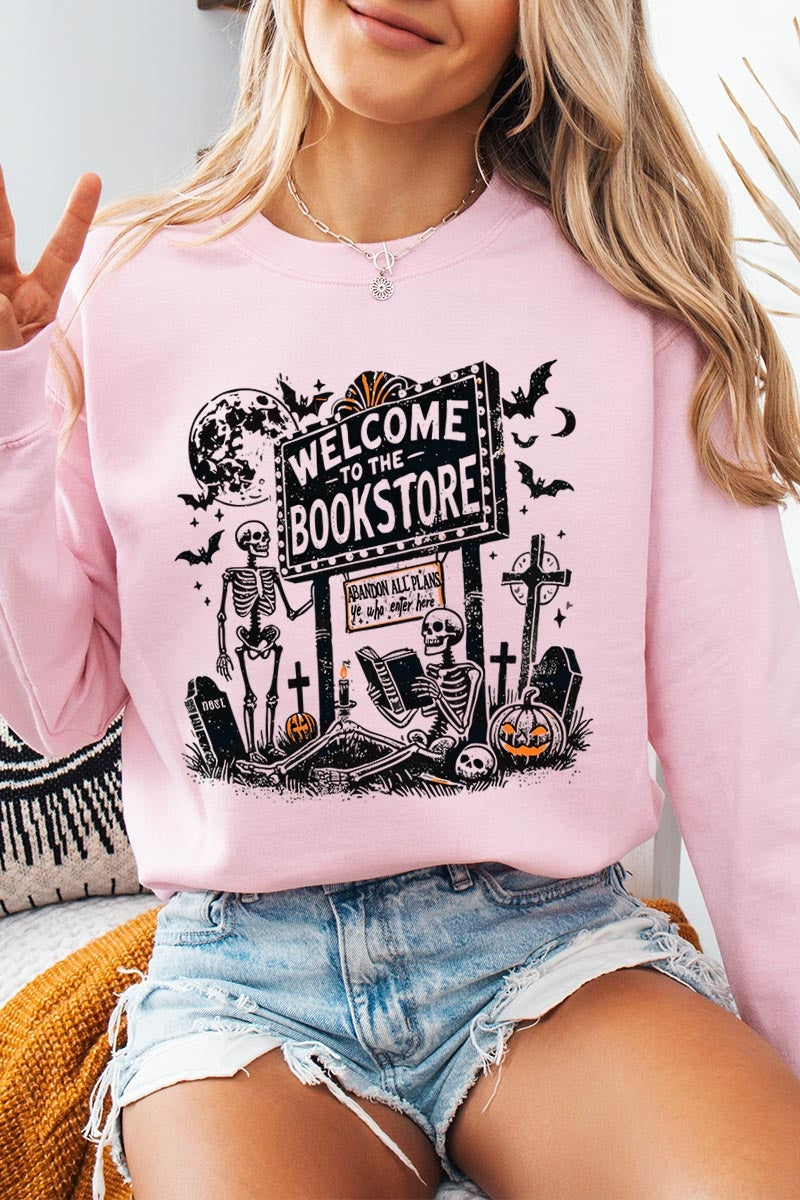 UL180-E3122 Bookstore Halloween Graphic Sweatshirt $20