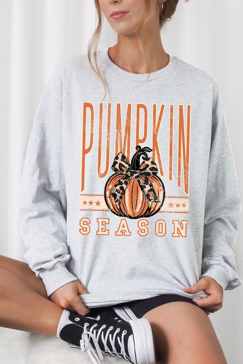 UL240P-E3145 Pumpkin Season Graphic Plus Long Sleeve Tee $17