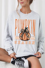 UL240-E3145 Pumpkin Season Graphic Long Sleeve Tee $13.75