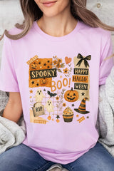 US3001-E3084 Halloween collage Graphic Tee $12.5