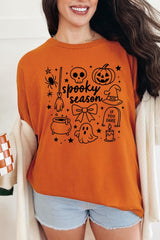 5000P-E3141 Halloween Doodle Graphic Plus Heavy Cotton Tee $12.75