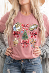 US3001-E3219 Nativity Scene Christmas Graphic Tee $12.5