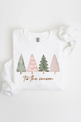 UL180-E3218 Rustic Christmas Trees Graphic Sweatshirt $20