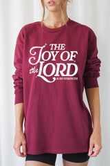 UL240-E3179 Joy of the Lord Graphic Long Sleeve Tee $13.75