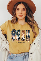 US3001-E3204 Savior Is Born Nativity Graphic Tee $12.5