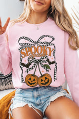 UL180-E3085 Pumpkin Cherries Graphic Sweatshirt $20